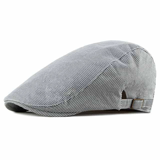 Casquette Plate en Coton à Rayures - Rayonnette 1