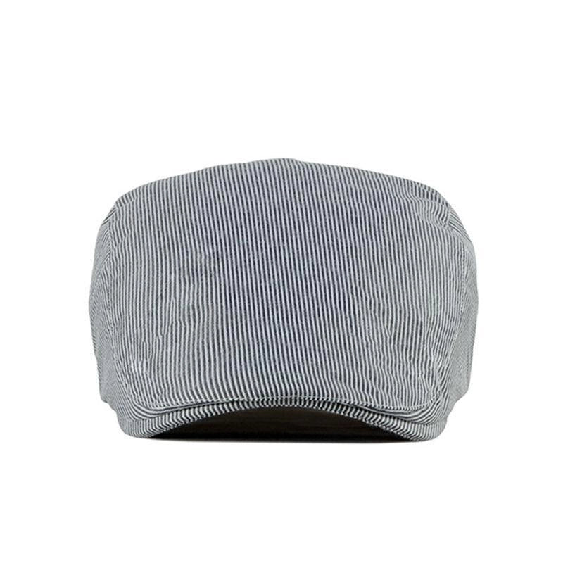 Casquette Plate en Coton à Rayures - Rayonnette 2