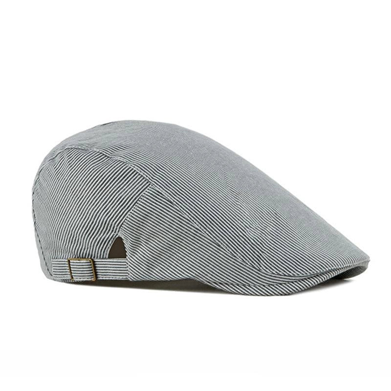 Casquette Plate en Coton à Rayures - Rayonnette 3