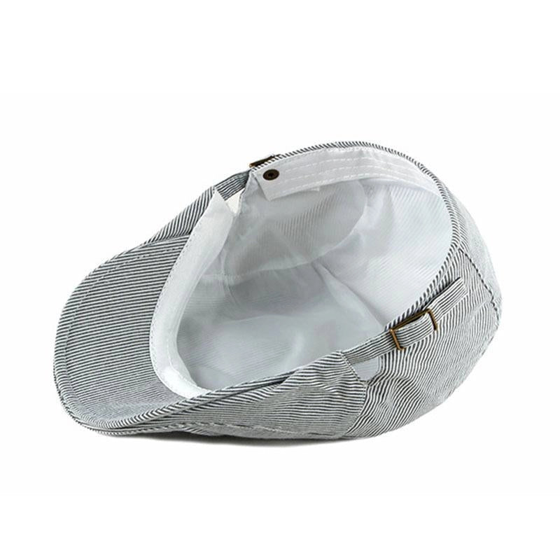 Casquette Plate en Coton à Rayures - Rayonnette 5