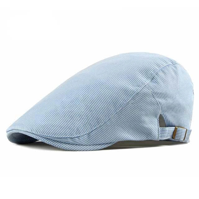 Casquette Plate en Coton à Rayures - Rivage 1
