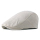 Casquette Plate en Coton Beige - Amandier