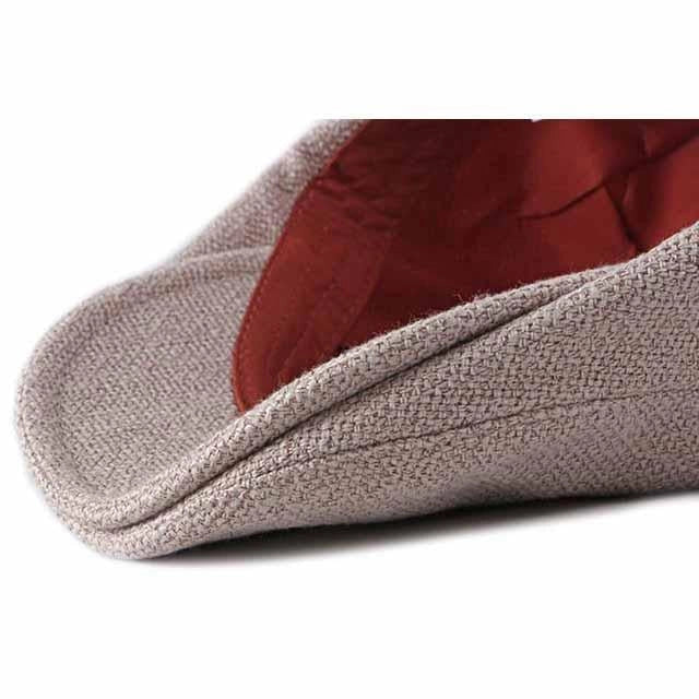 Casquette Plate en Coton Beige - Amandier 4