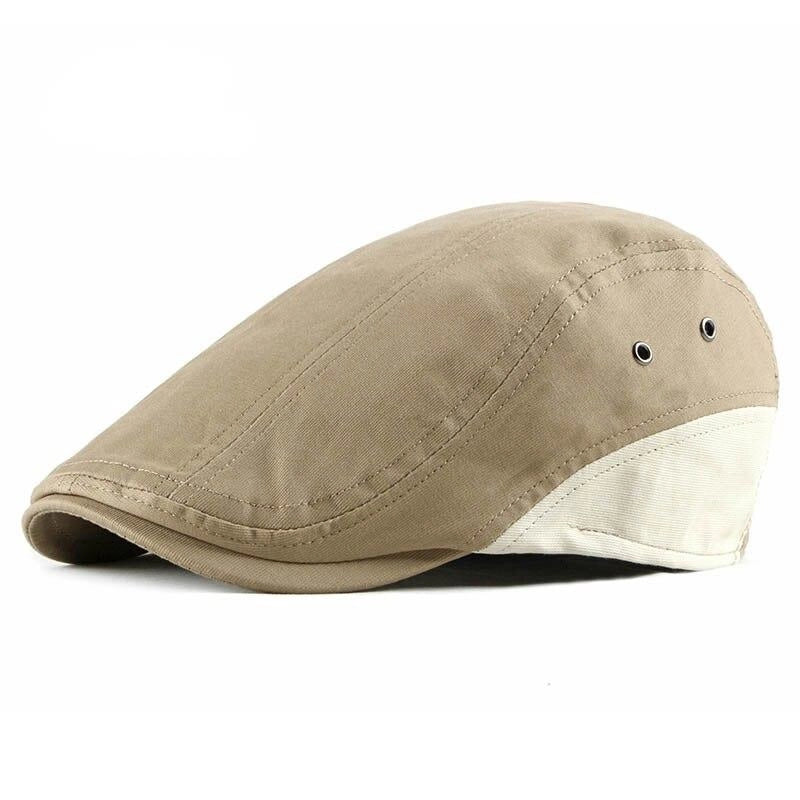Casquette Plate en Coton Beige - Aurore 1