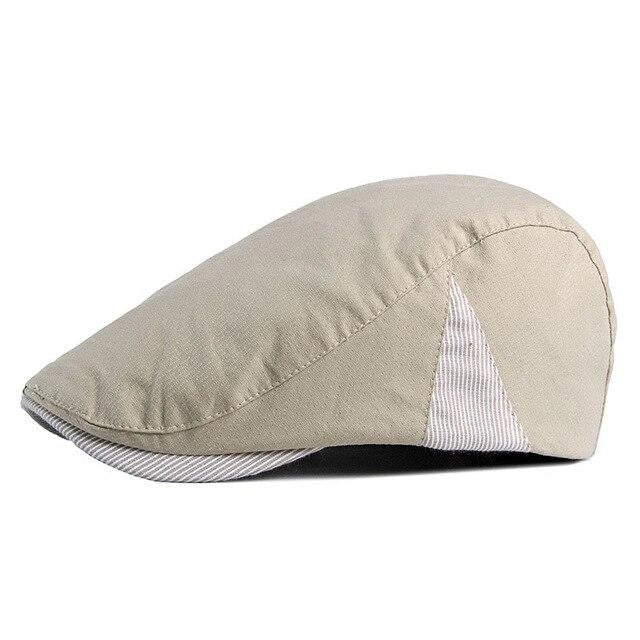 Casquette Plate en Coton Beige - Sablélume 1