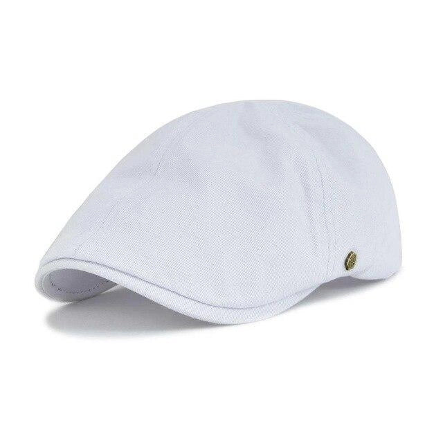 Casquette Plate en Coton Blanc - Lustral 1