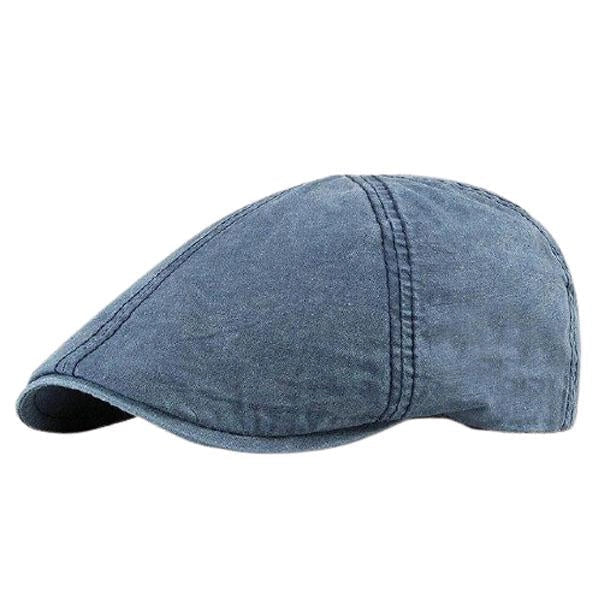 Casquette Plate en Coton Bleu - Duskblue 1