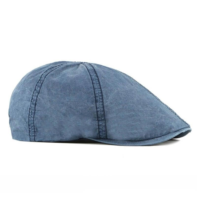 Casquette Plate en Coton Bleu - Duskblue 4