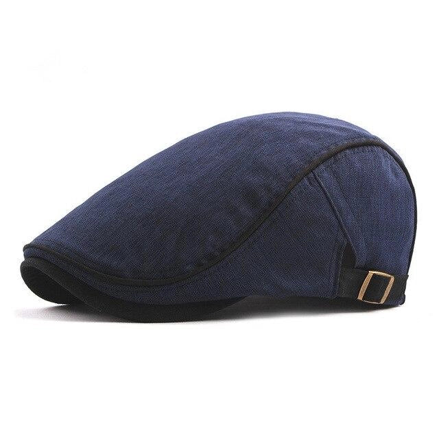 Casquette Plate en Coton Bleu-Marine - Navyglen 1