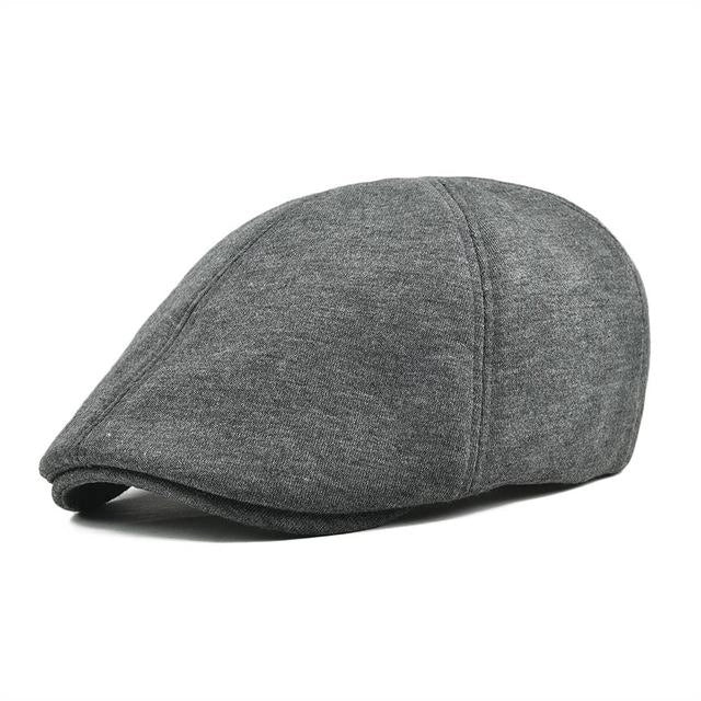 Casquette Plate en Coton - Fusain 1