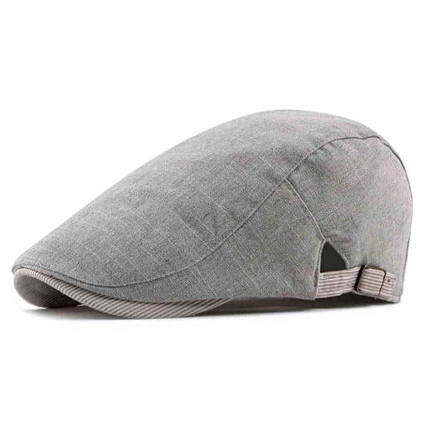 Casquette Plate en Coton Gris Clair - Aubeclaire 1