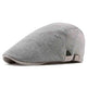Casquette Plate en Coton Gris Clair - Aubeclaire