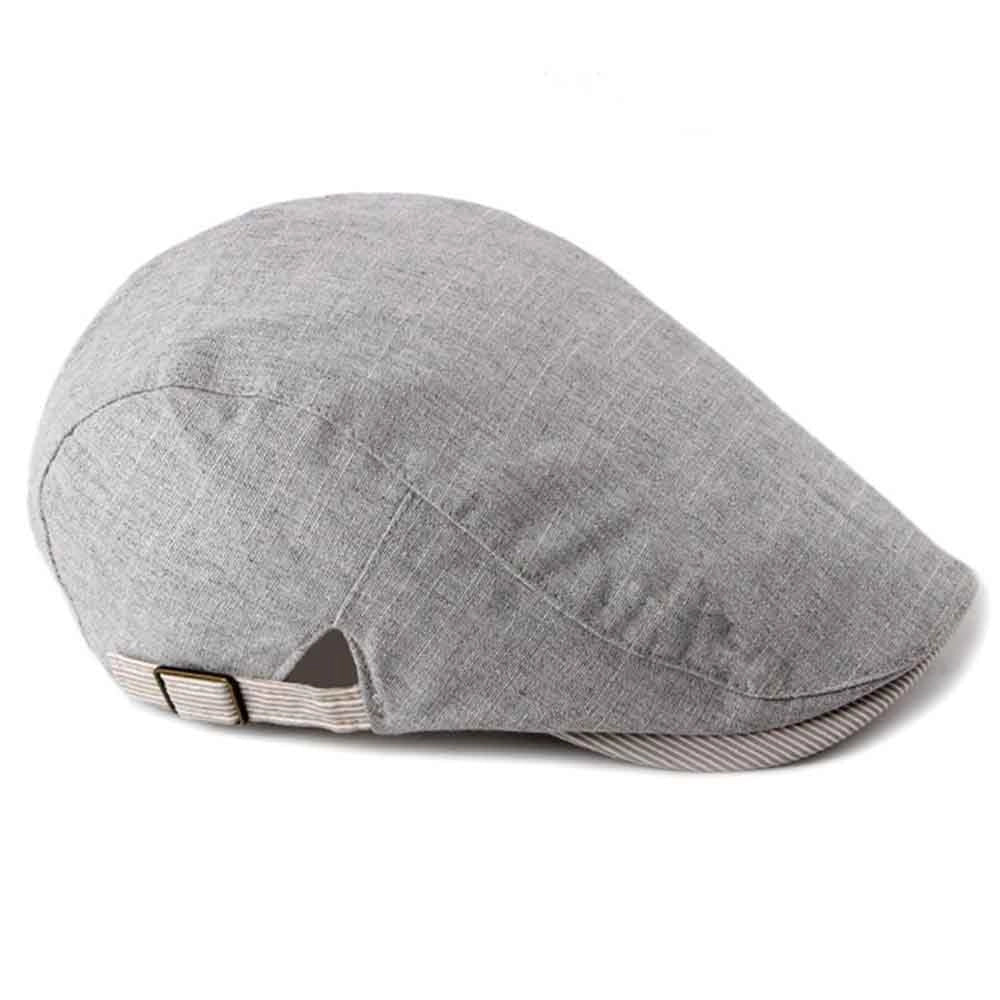 Casquette Plate en Coton Gris Clair - Aubeclaire 2
