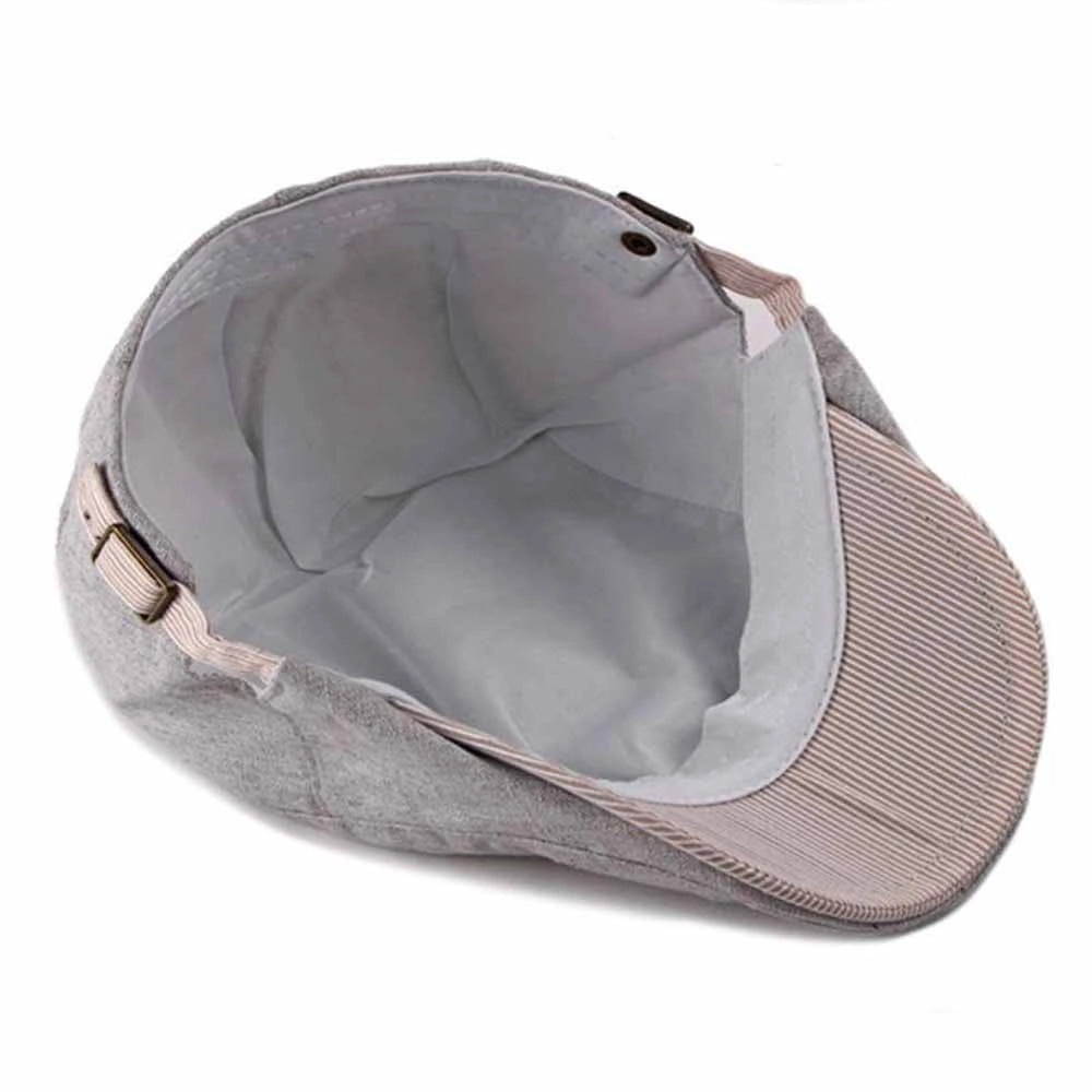Casquette Plate en Coton Gris Clair - Aubeclaire 3