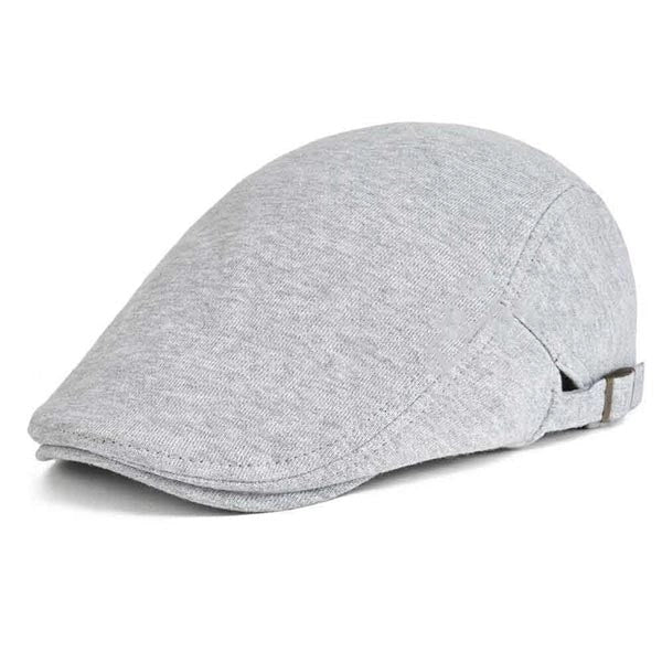 Casquette Plate en Coton Gris Clair - Brumeclaire 1