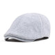 Casquette Plate en Coton Gris Clair - Brumelin