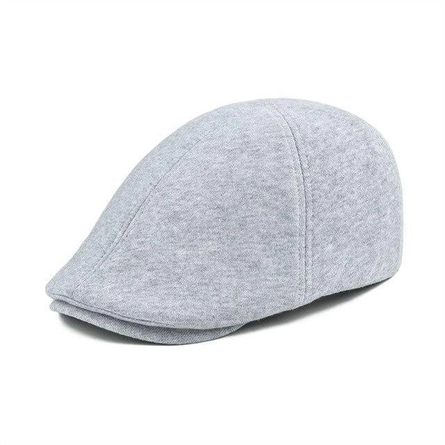 Casquette Plate en Coton Gris Clair - Brumelin 2