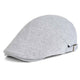 Casquette Plate en Coton Gris Clair - Luminello