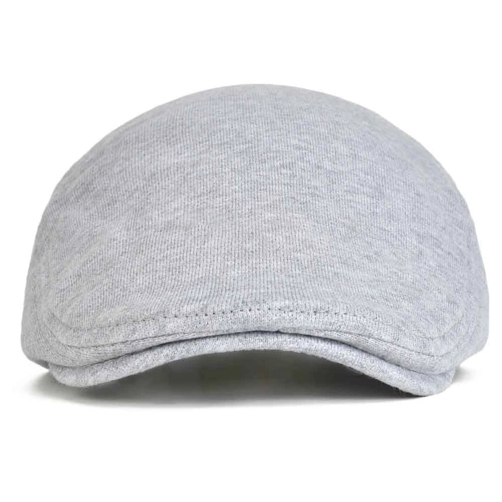 Casquette Plate en Coton Gris Clair - Luminello 3