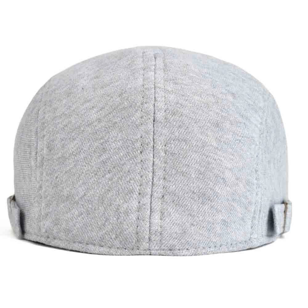 Casquette Plate en Coton Gris Clair - Luminello 4