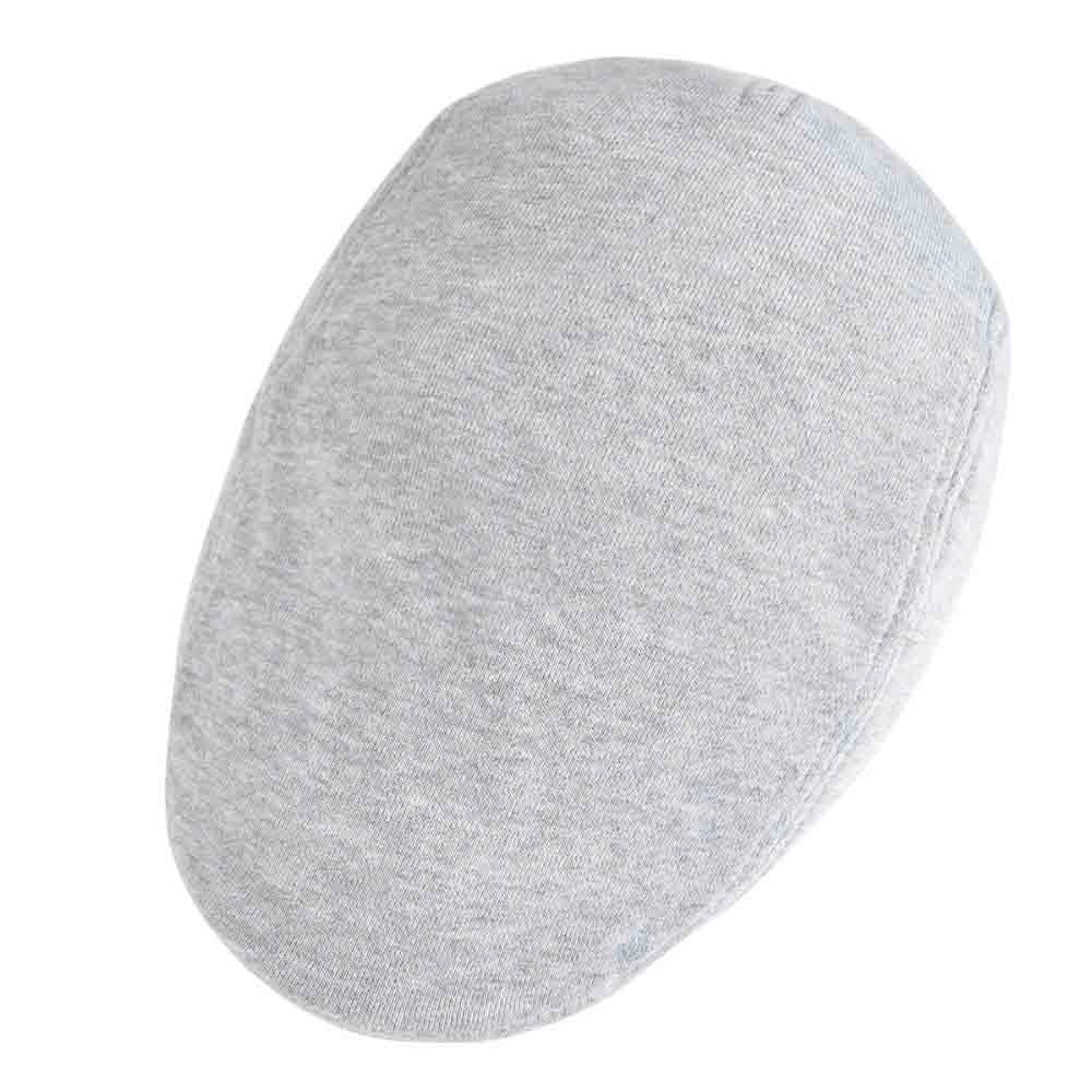 Casquette Plate en Coton Gris Clair - Luminello 6