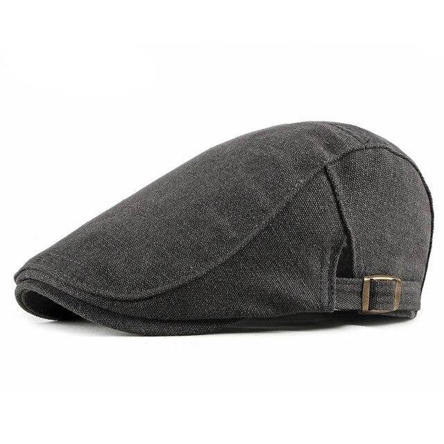 Casquette Plate en Coton Gris Foncé - Sootwick 1