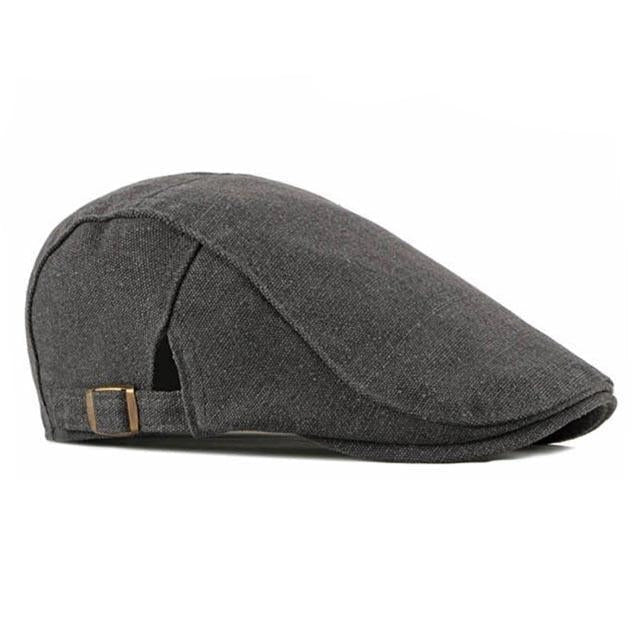 Casquette Plate en Coton Gris Foncé - Sootwick 3