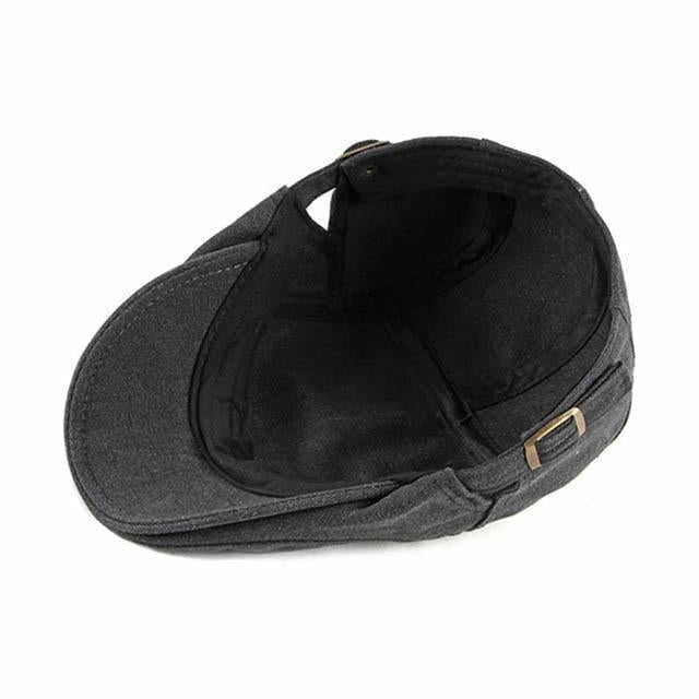 Casquette Plate en Coton Gris Foncé - Sootwick 4