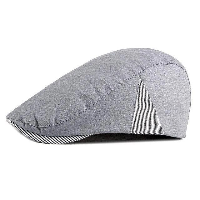 Casquette Plate en Coton Gris - Hampstead 1