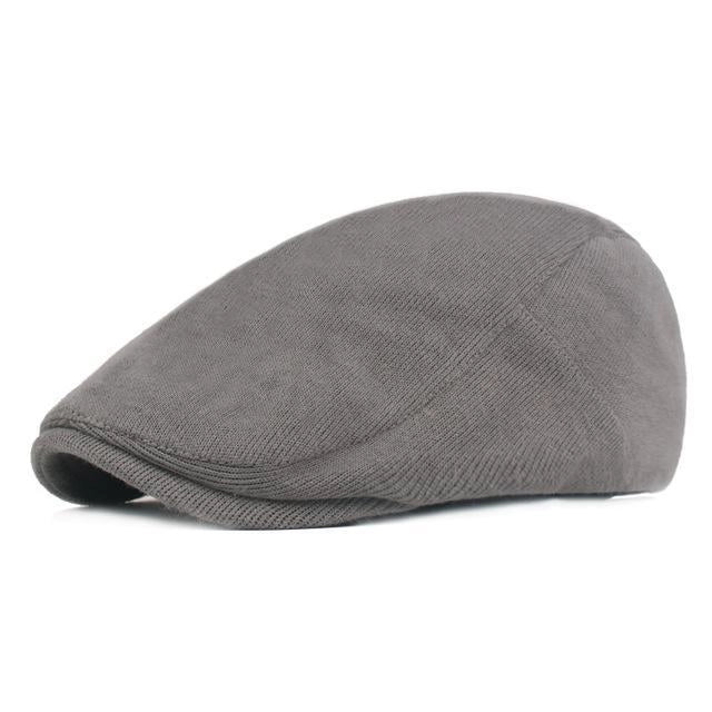 Casquette Plate en Coton - Grisacier 1