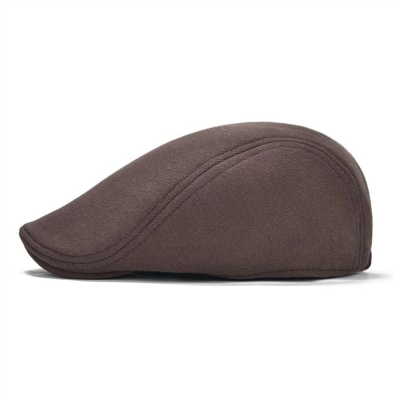 Casquette Plate en Coton Marron - Cognac 2