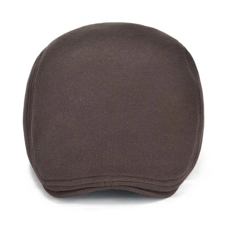 Casquette Plate en Coton Marron - Cognac 4