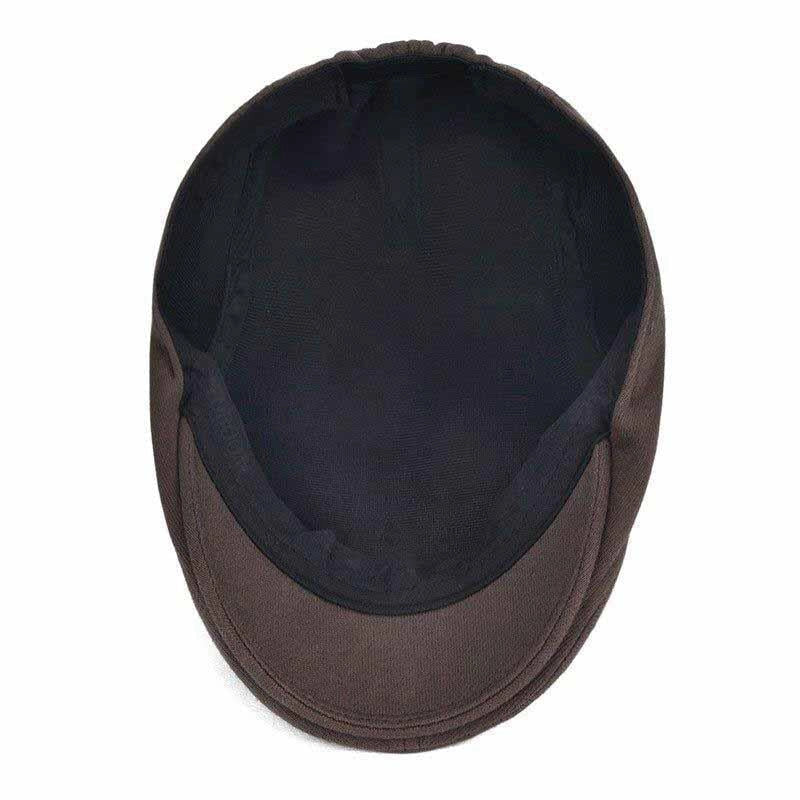 Casquette Plate en Coton Marron - Cognac 5