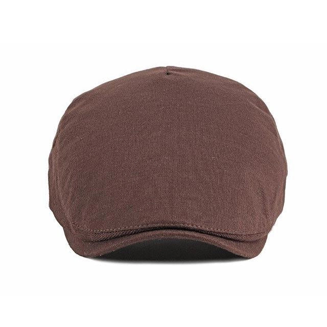 Casquette Plate en Coton Marron - Muscade 2