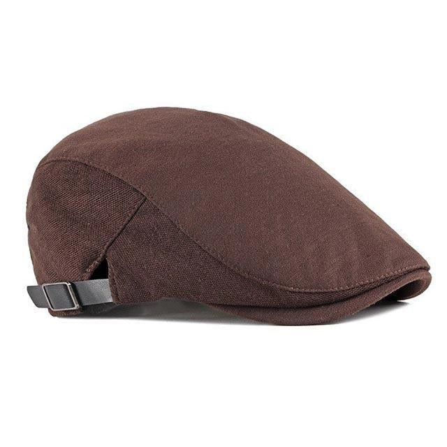 Casquette Plate en Coton Marron - Muscade 3