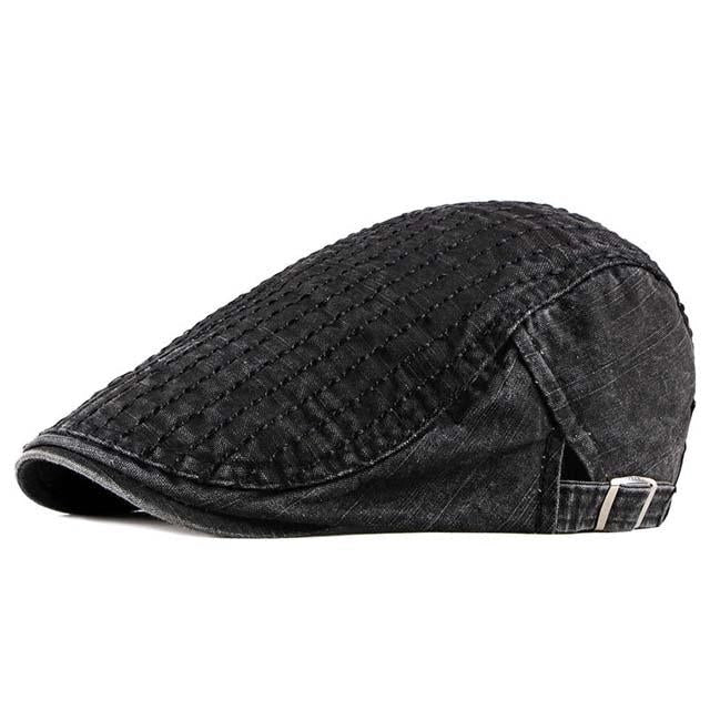 Casquette Plate en Coton Noir - Blackwatch 1