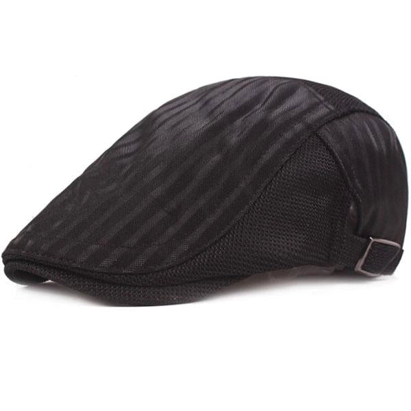 Casquette Plate en Coton Noir - Charbon 1