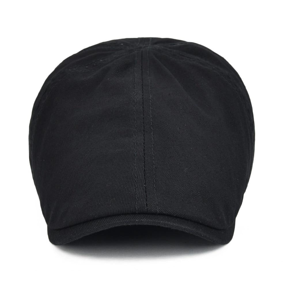 Casquette Plate en Coton Noir - Ébène 2