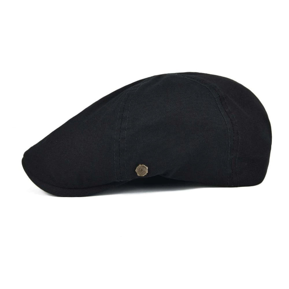 Casquette Plate en Coton Noir - Ébène 3