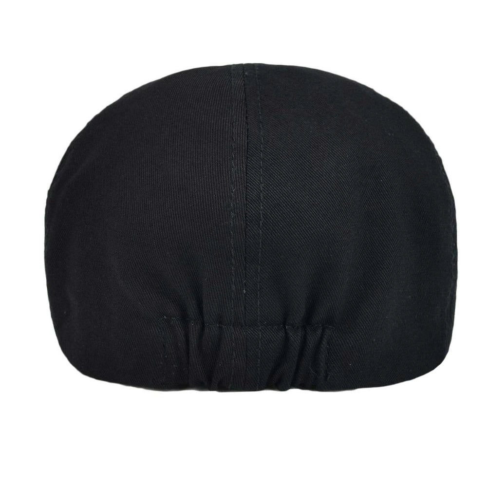 Casquette Plate en Coton Noir - Ébène 4