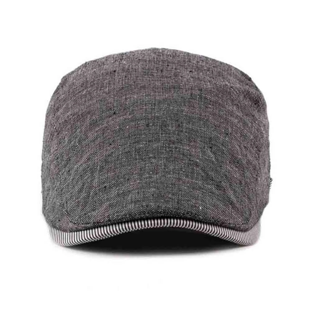 Casquette Plate en Coton Noir - Équinoxe 2