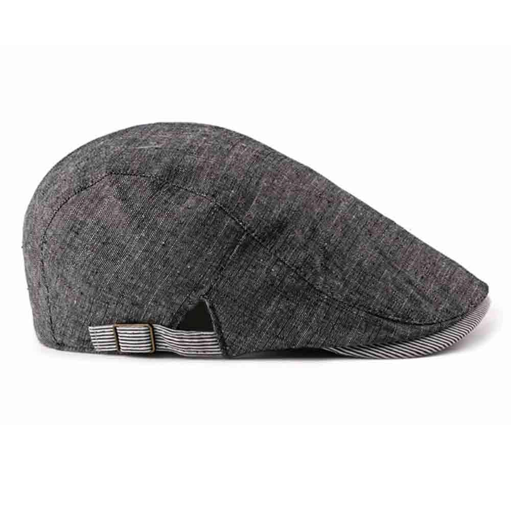 Casquette Plate en Coton Noir - Équinoxe 3