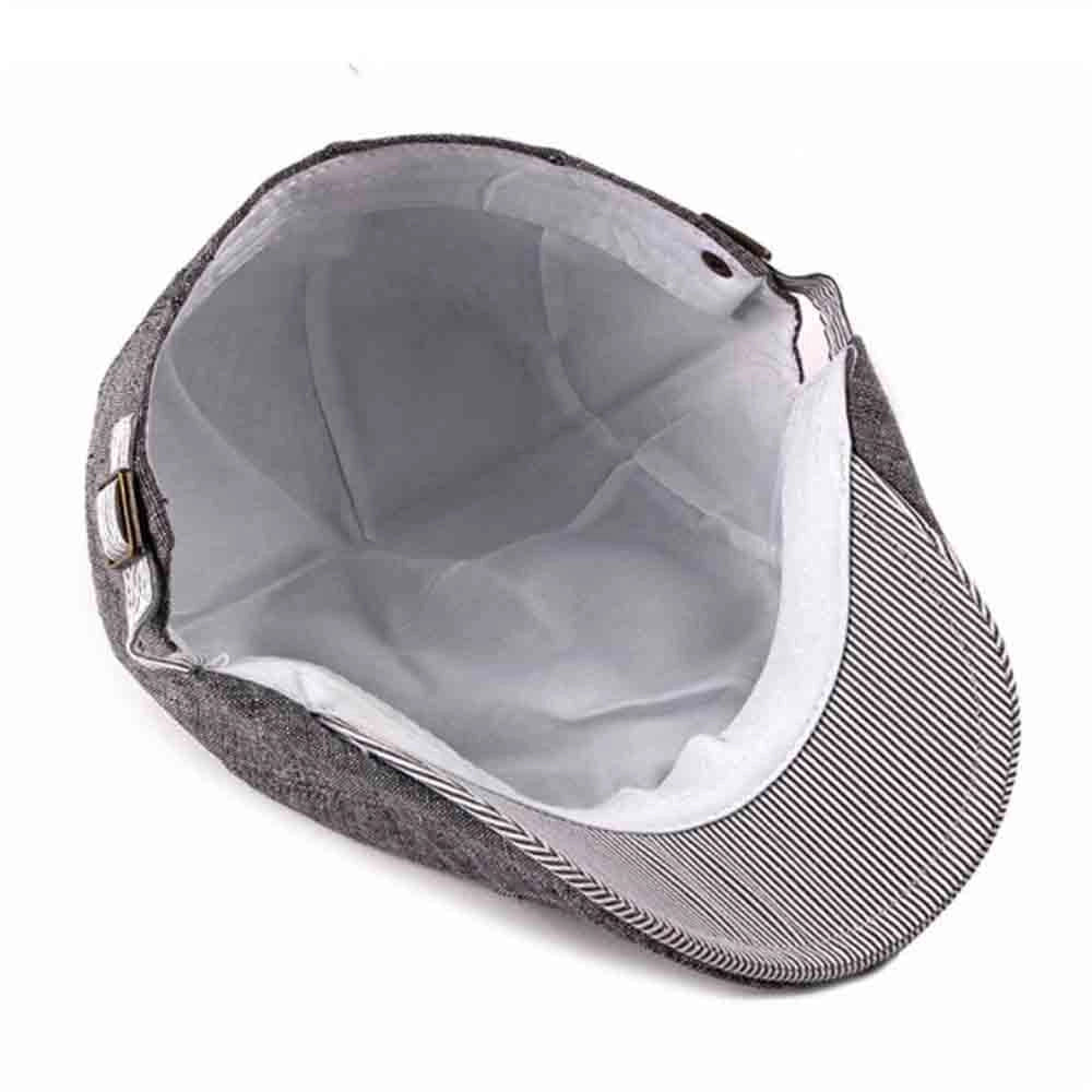 Casquette Plate en Coton Noir - Équinoxe 4