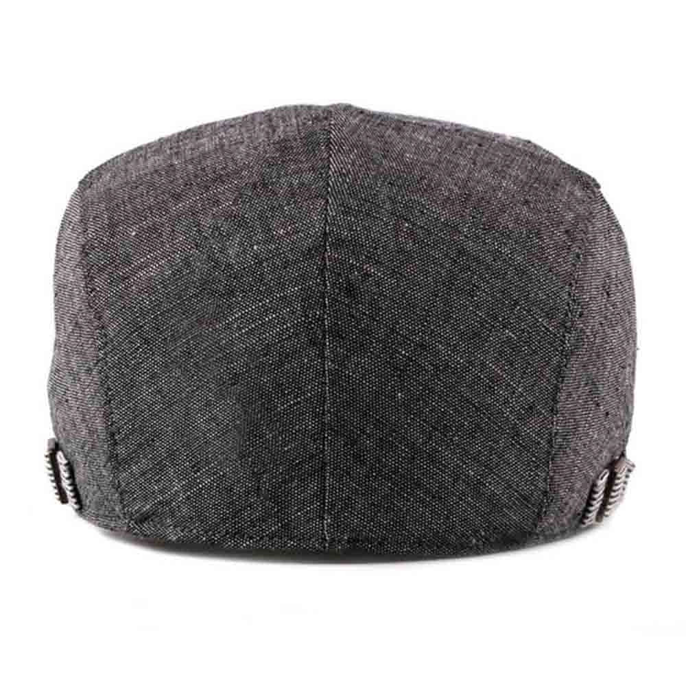 Casquette Plate en Coton Noir - Équinoxe 5