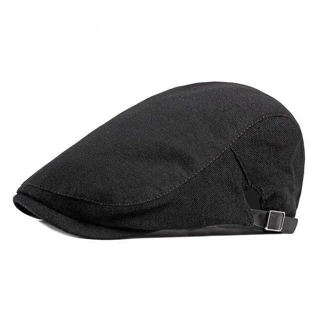 Casquette Plate en Coton Noir - Ombrelier 1