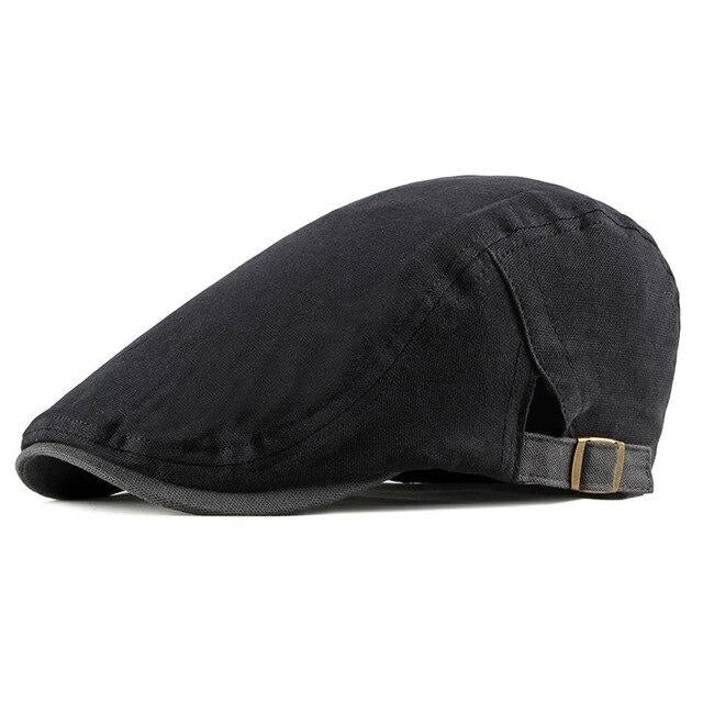 Casquette Plate en Coton Noir - Sépulcre 1
