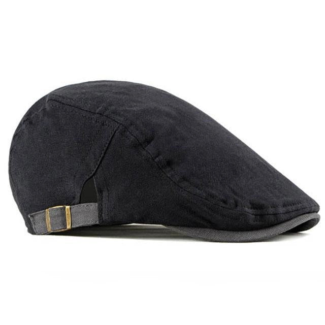 Casquette Plate en Coton Noir - Sépulcre 3
