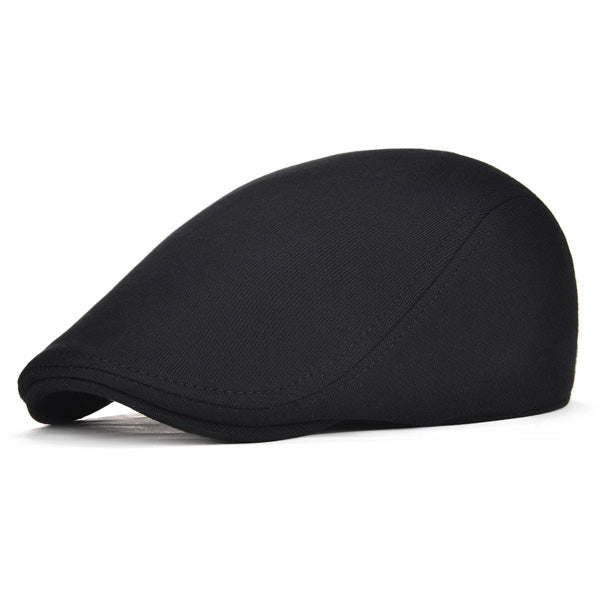 Casquette Plate en Coton Noir - Vesper 1