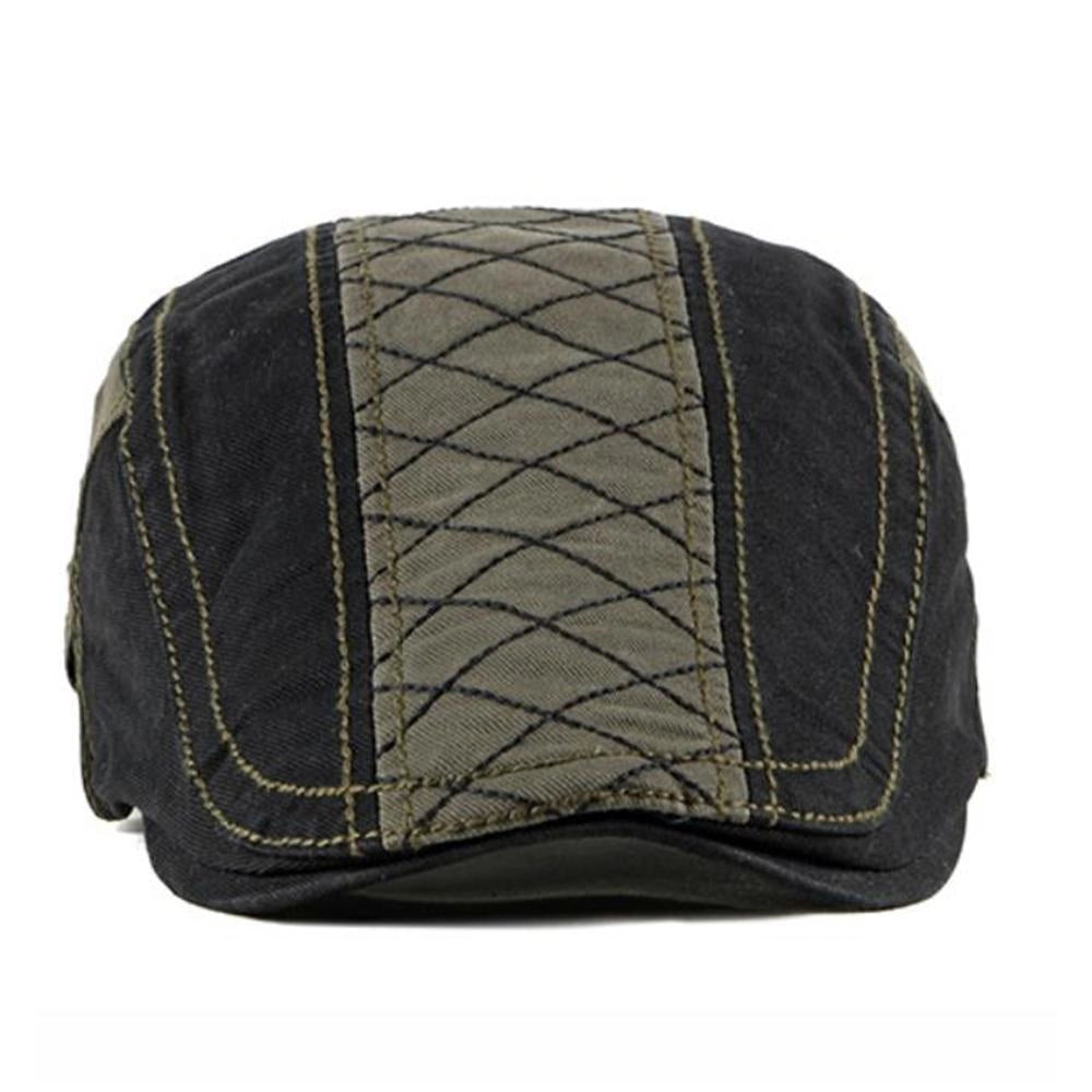Casquette Plate en Coton Patchwork - Feldgrau 3