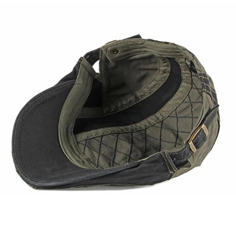 Casquette Plate en Coton Patchwork - Feldgrau 4